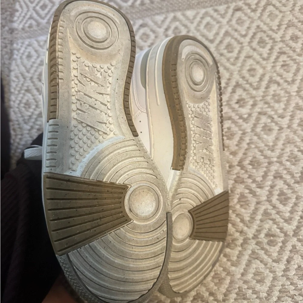Nike White + Beige Women's Sneakers-Gemma - Picture 6 of 7
